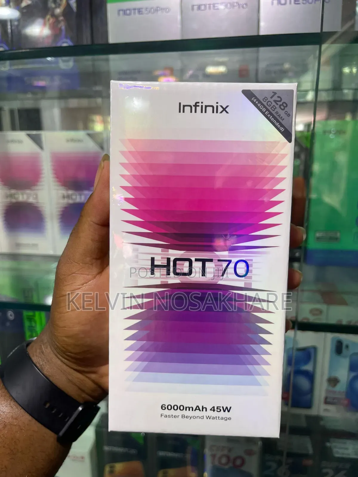 New Infinix Hot 70 128 GB Black