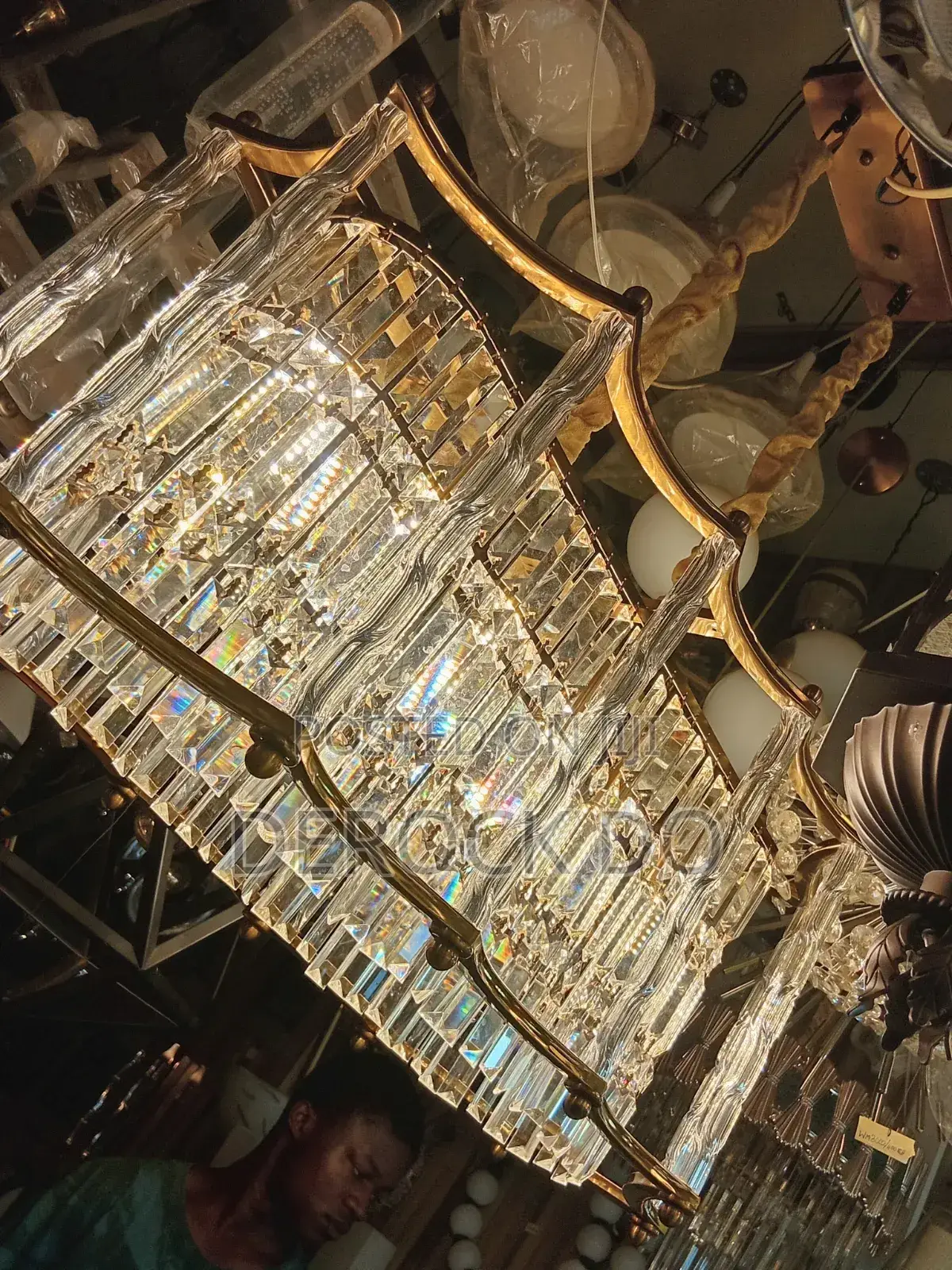 Rectangular Crystal Chandelier