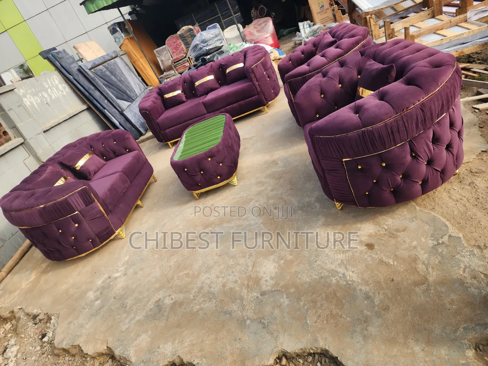 7 Seaters Upholstery Padded Sofa Chairs.