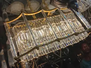 Rectangular Crystal Chandelier