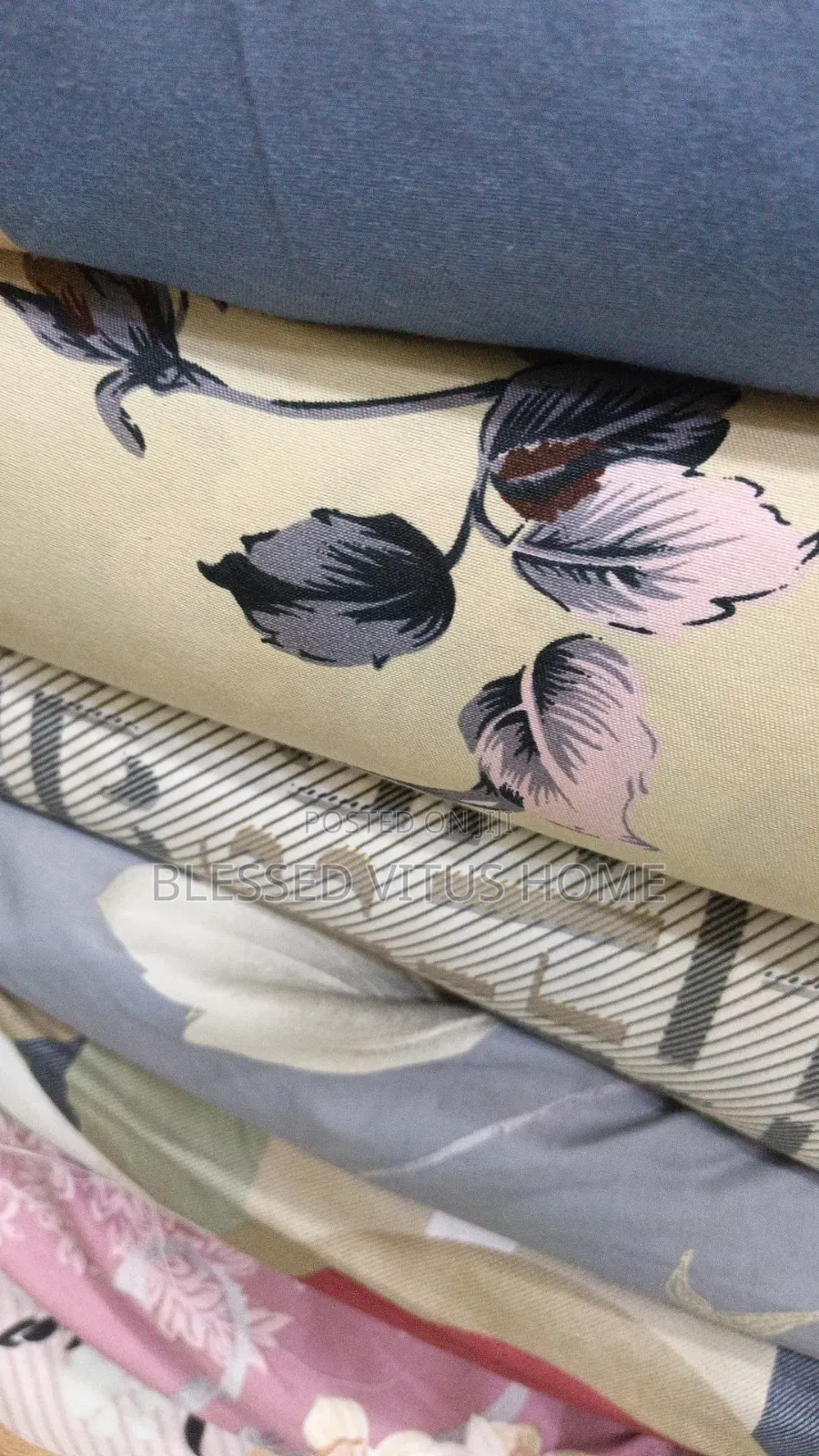 Elegant Flower Bedspread Fabric – Premium Quality Cotton