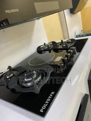 Polystar 4+1 Gas Stove – Elegant Design With Dual Cooking Option