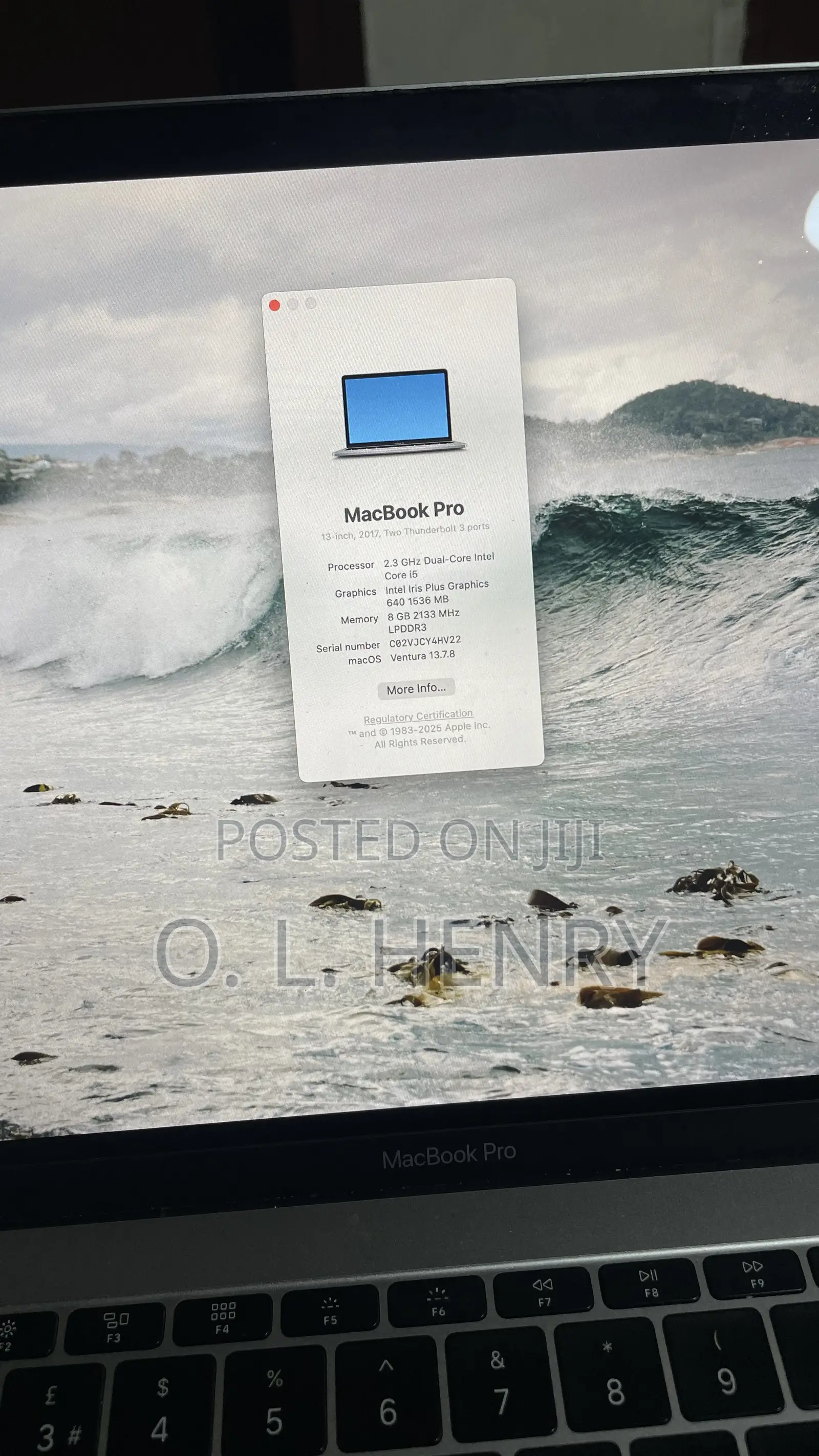 Laptop Apple MacBook Pro 2017 8GB Intel Core i5 SSD 256GB