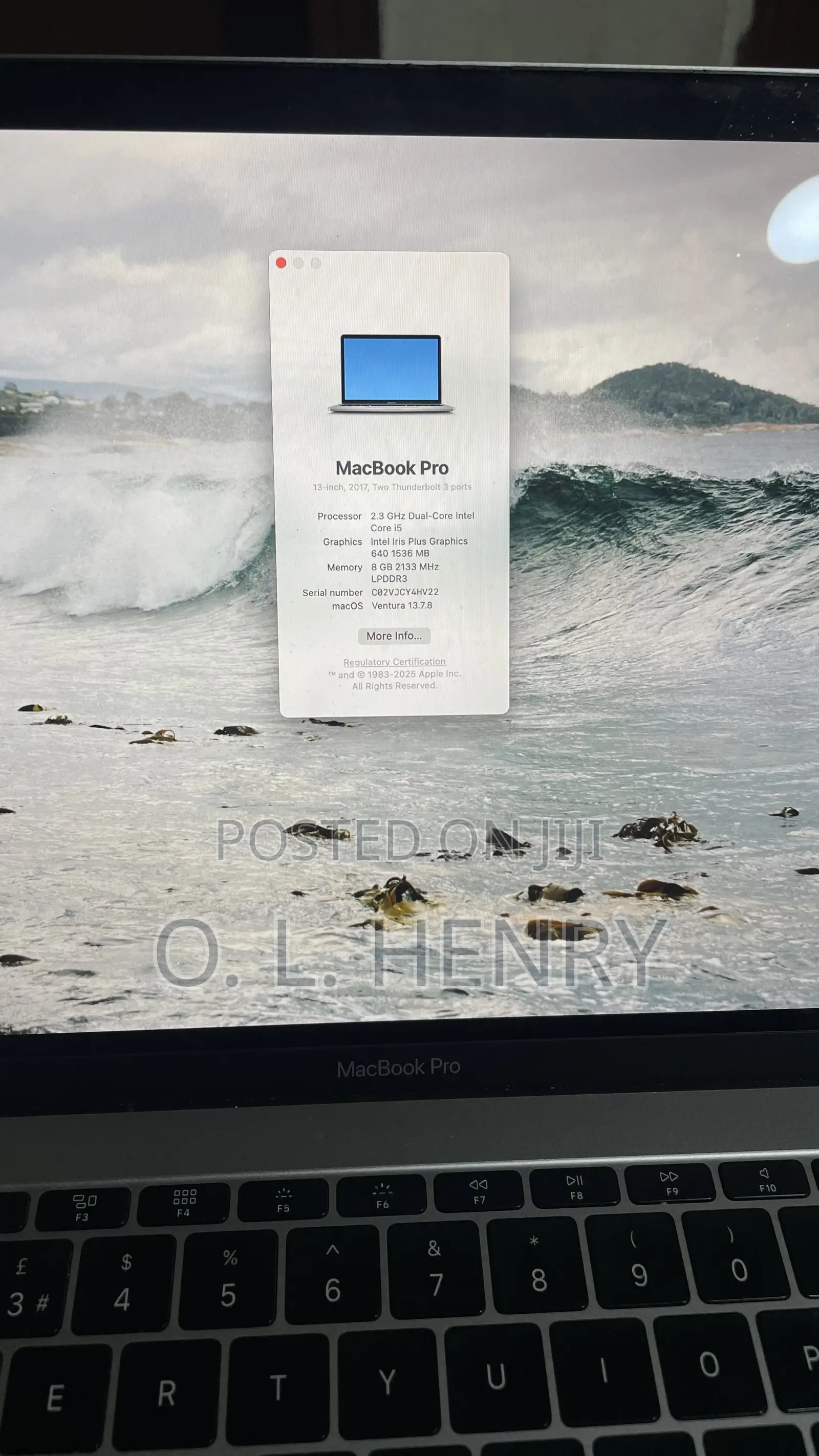 Laptop Apple MacBook Pro 2017 8GB Intel Core i5 SSD 256GB