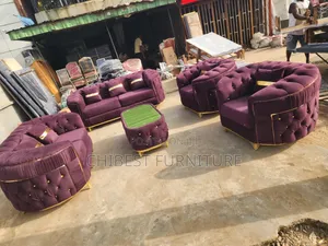 Set of Upholstery Padded Sofa Chairs.