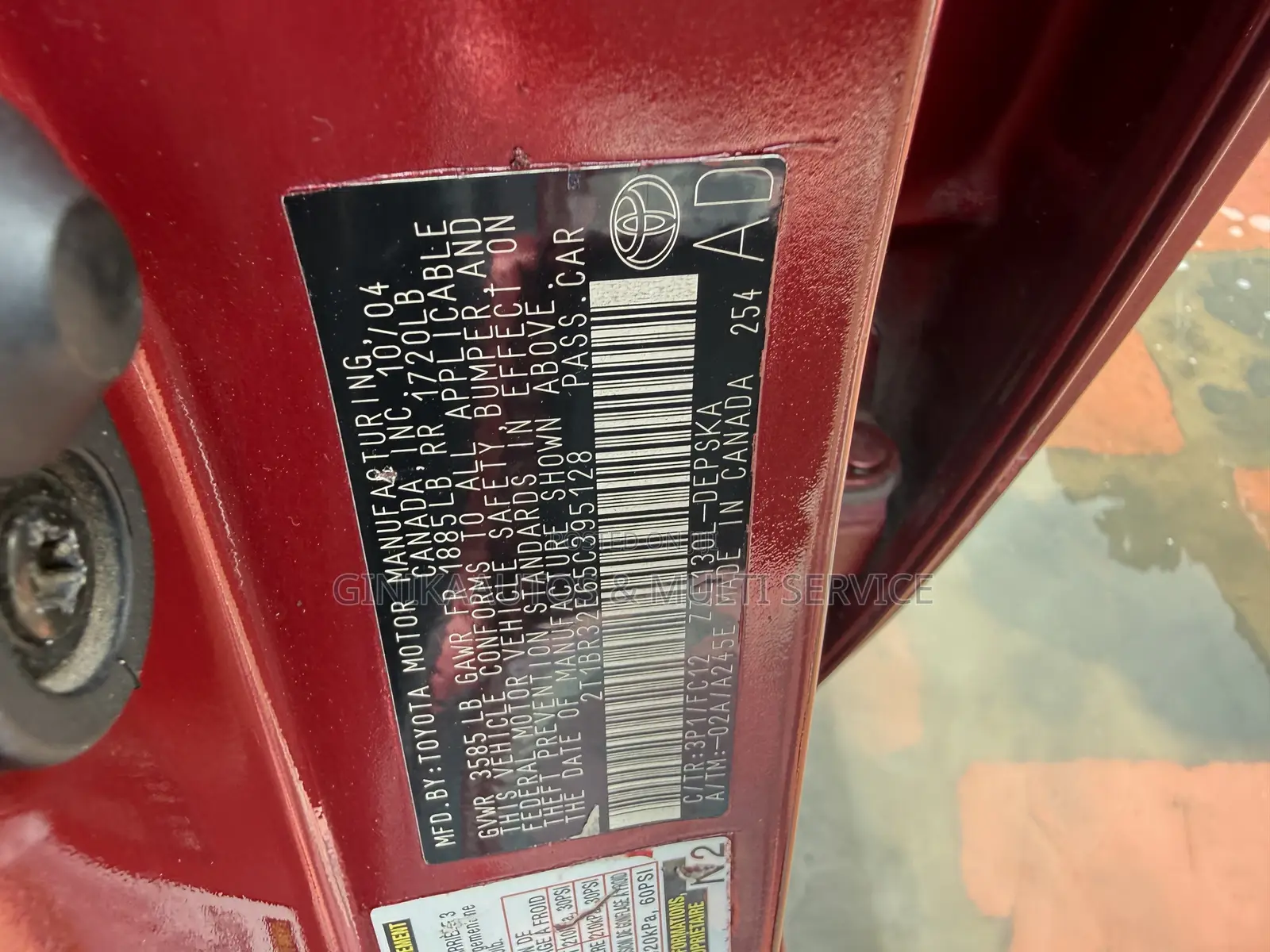 Toyota Corolla S 2005 Red