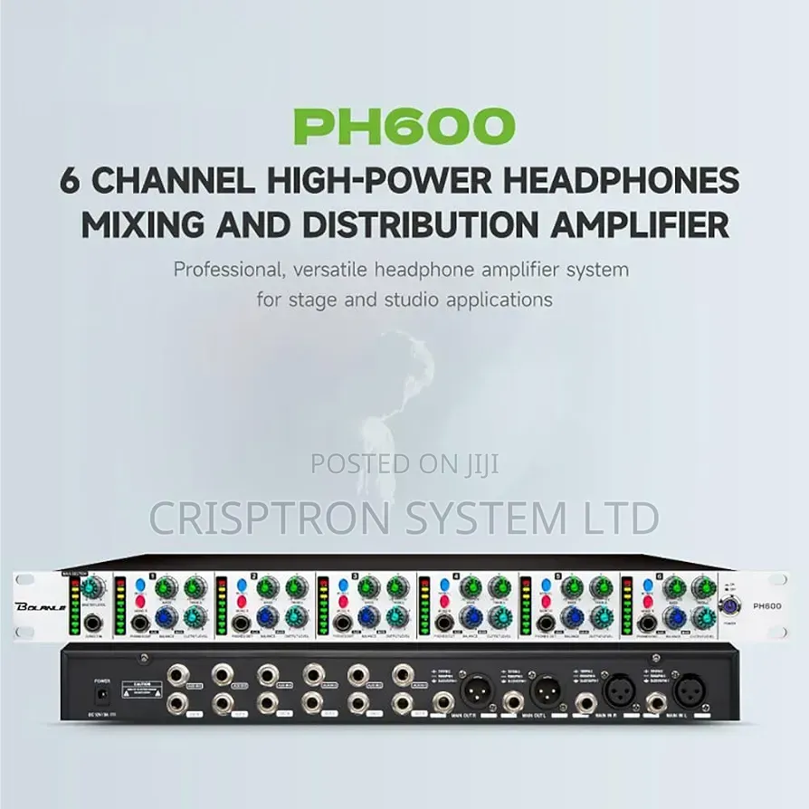Bolanle PH6000 6CH Headphone Distribution Amplifier