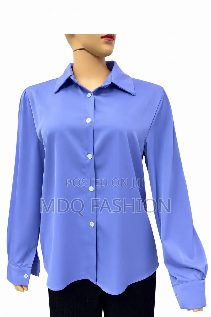 Satin Button-Down Shirt