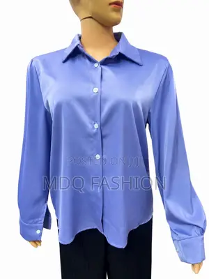 Satin Button-Down Shirt