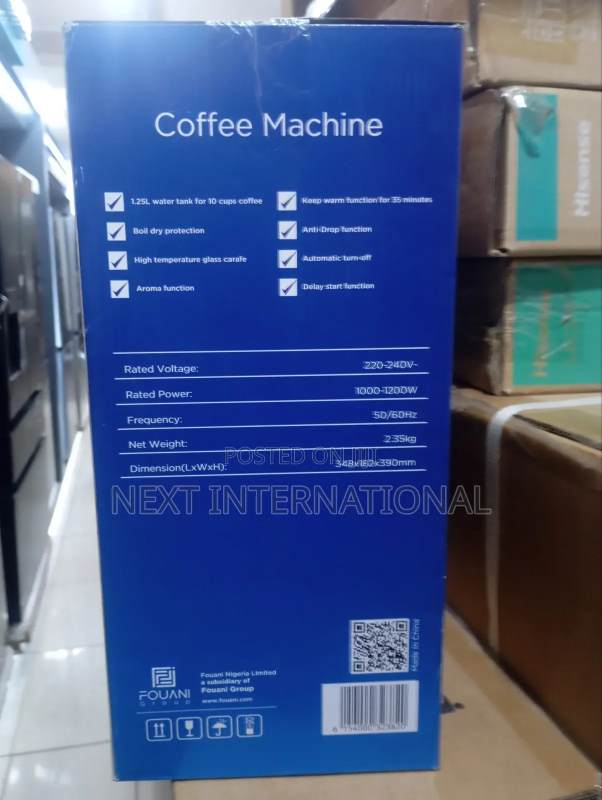 Maxi Coffee Maker Machine 1:25L Black