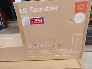 LG S60T 340W 3.1-Channel Soundbar With Wireless Subwoofer