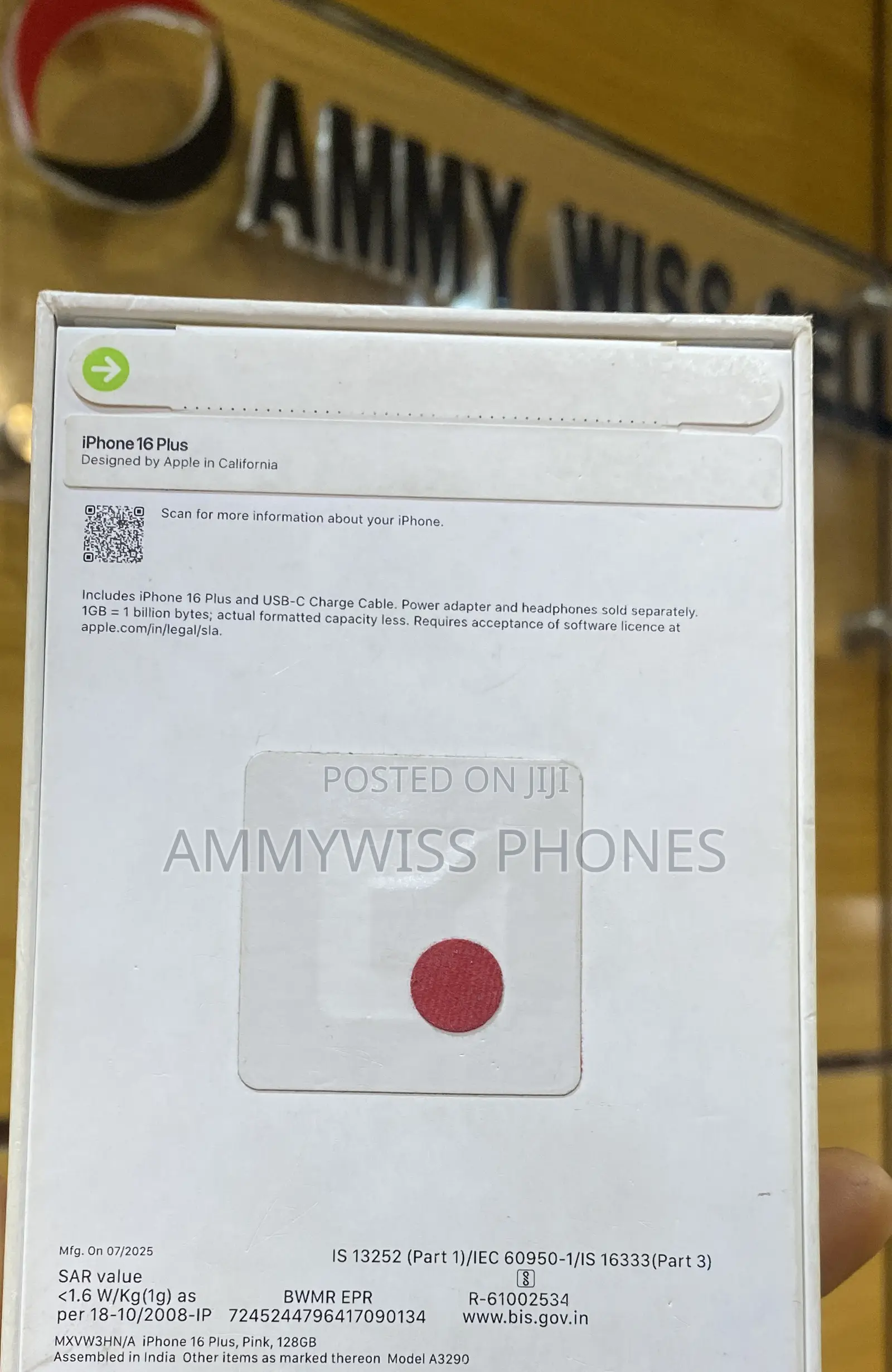 New Apple iPhone 16 Plus 128 GB Pink