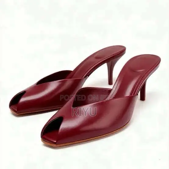 Zara Peep-Toe Stiletto Mules