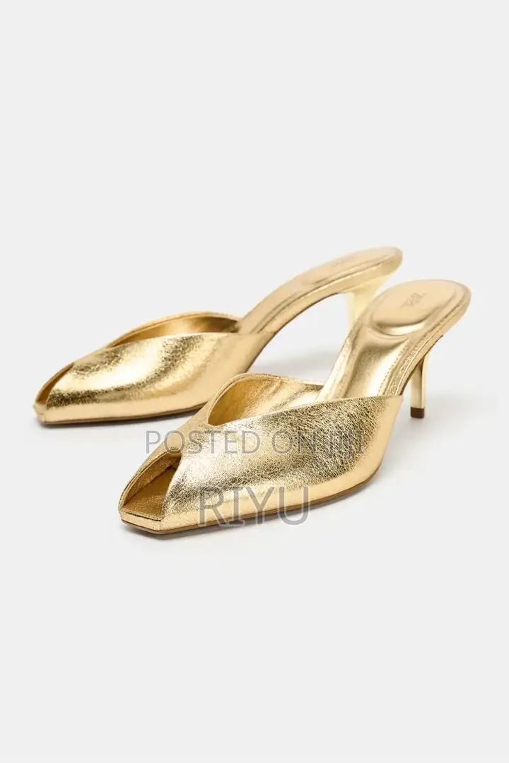 Zara Peep-Toe Stiletto Mules