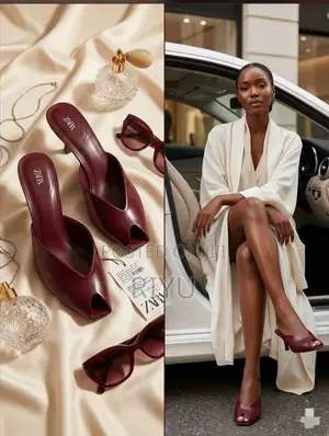 Zara Peep-Toe Stiletto Mules