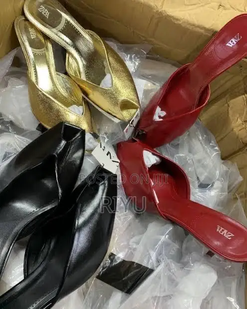 Zara Peep-Toe Stiletto Mules