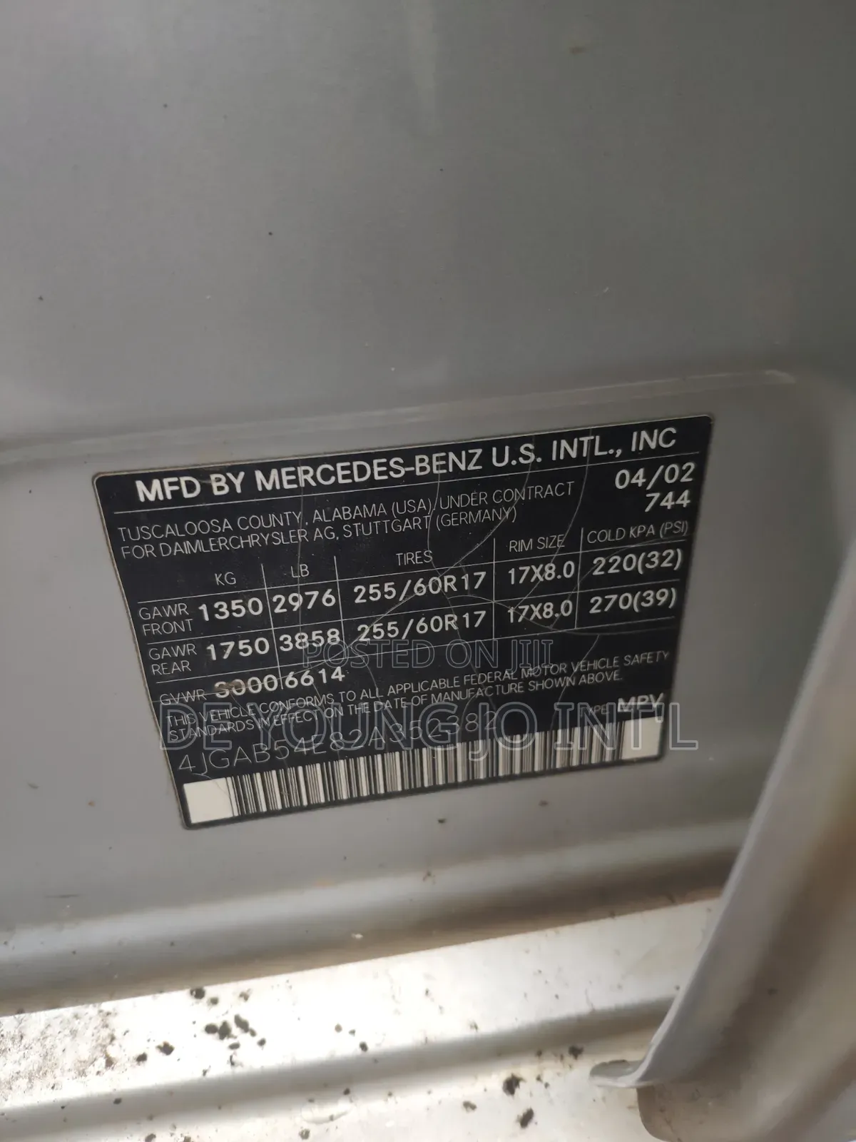 Mercedes-Benz M Class 2002 Silver