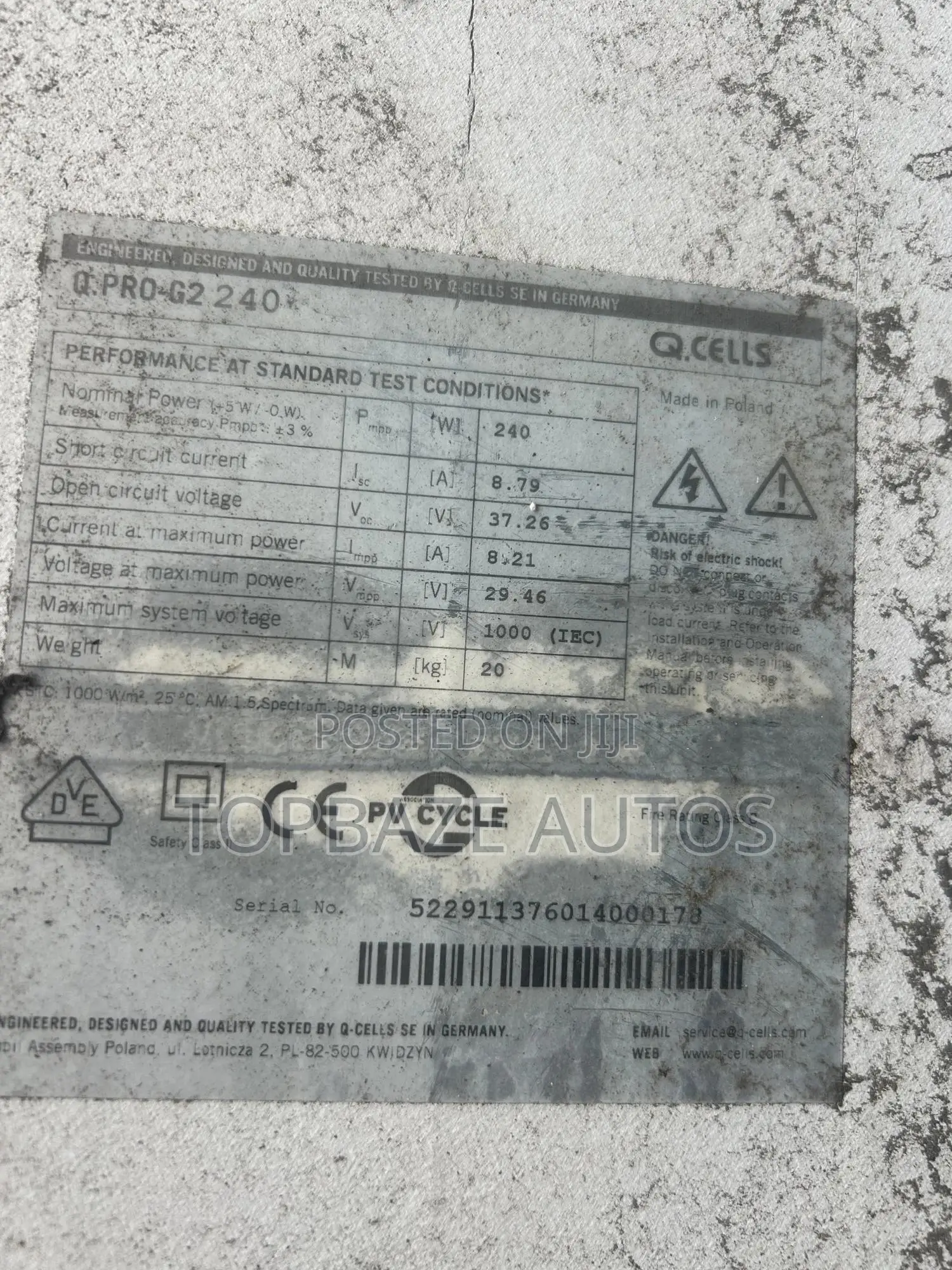 German Used Solar Panel