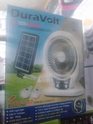 Duravolt 7 Inches 3in1 Hi Speed Rechargeable Fan