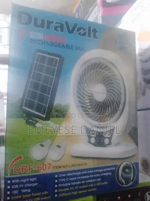 Duravolt 7 Inches 3in1 Hi Speed Rechargeable Fan