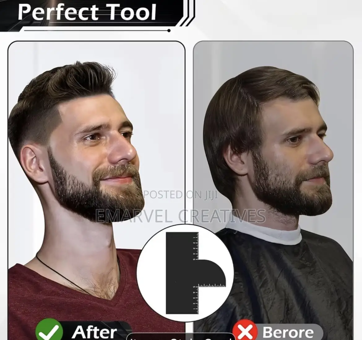 4pcs Beard Shaping Kit - Multi-Purpose Hairline