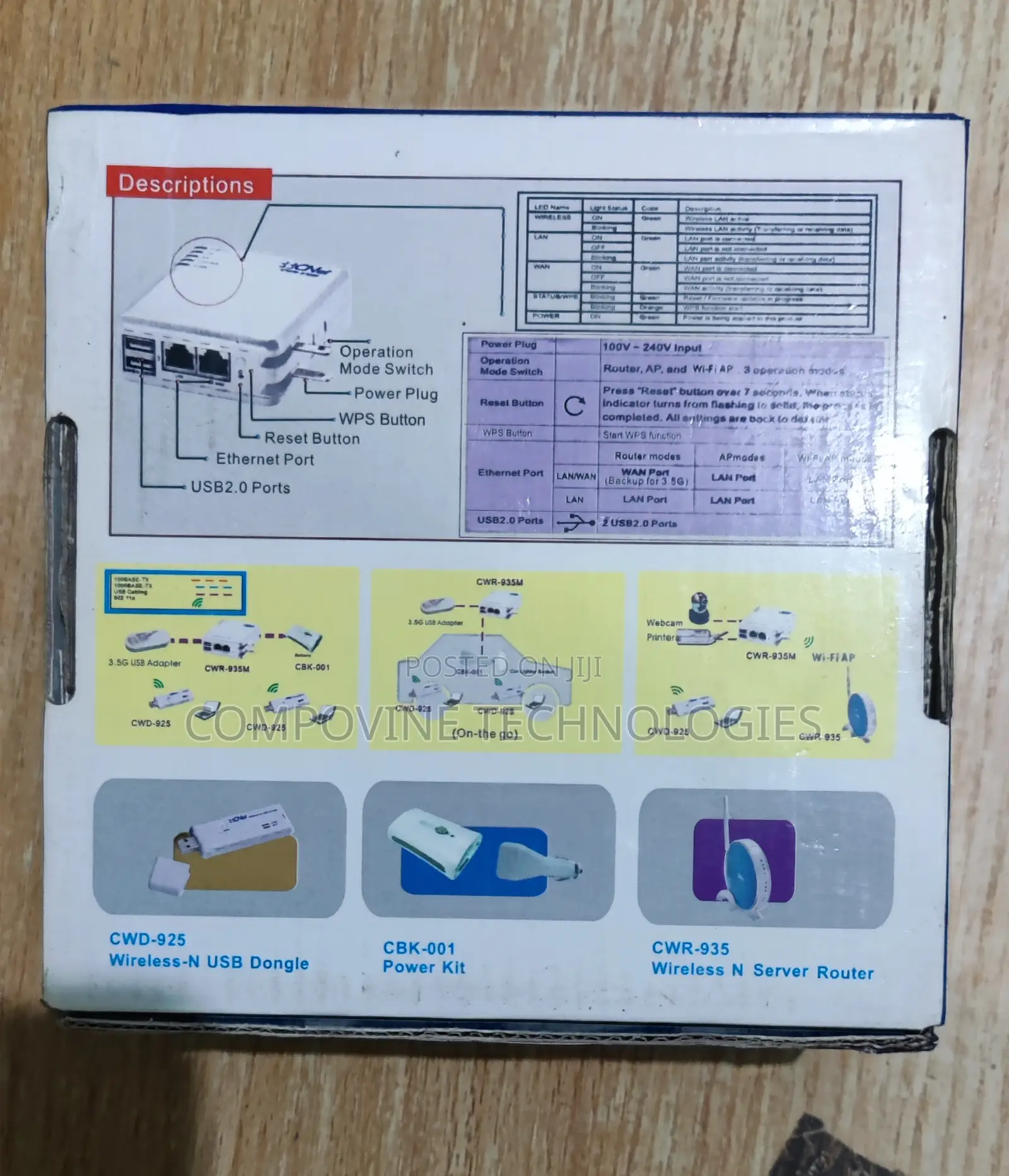 Cnet Mobile Mini N Router Wireless Router CWR-935m