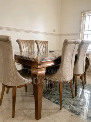 6sitters Italian Marble Dinning Table and Chairs