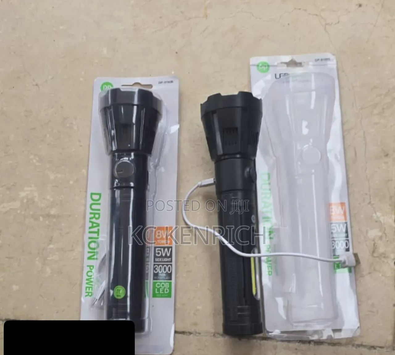 Dp Zoom and Strobe Torchlight 8watts, 3000mah Rechargeable