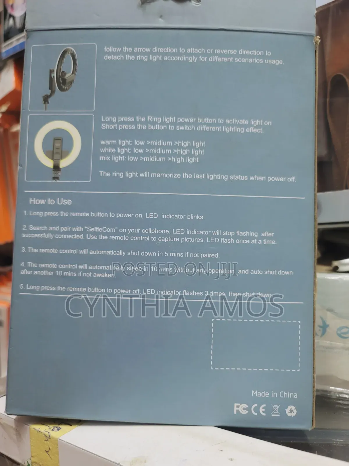 Selfie Stick Tripod Ring Light