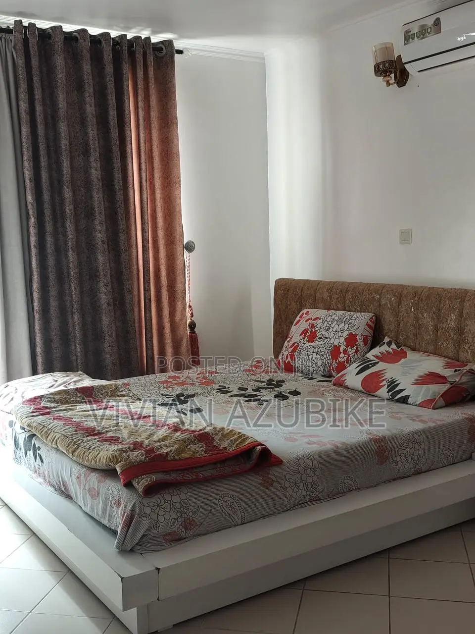 Imported King-Size Bed in White Colour.