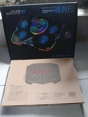 RGB 17" Gaming Laptop Cooling Pad – 5 High-Speed Fans