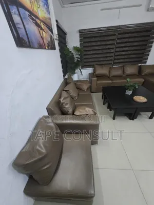Quality Leather Set of Sofa With Table