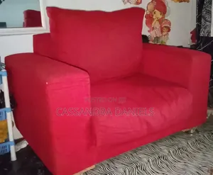 Bold Red Sitting Room Armchair, Super Cozy