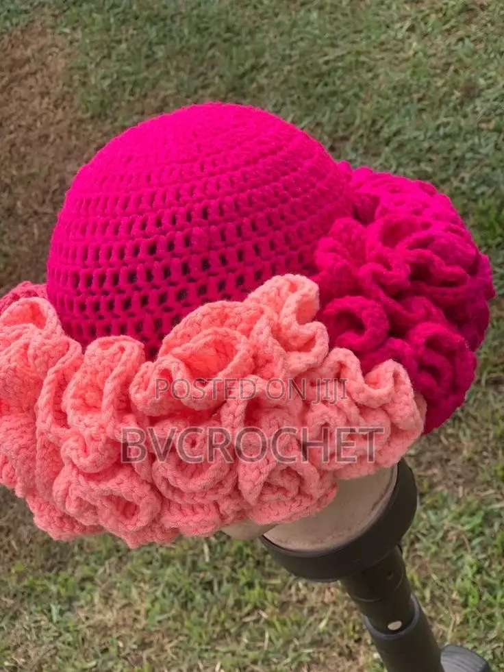 Crochet Ruffle Hat