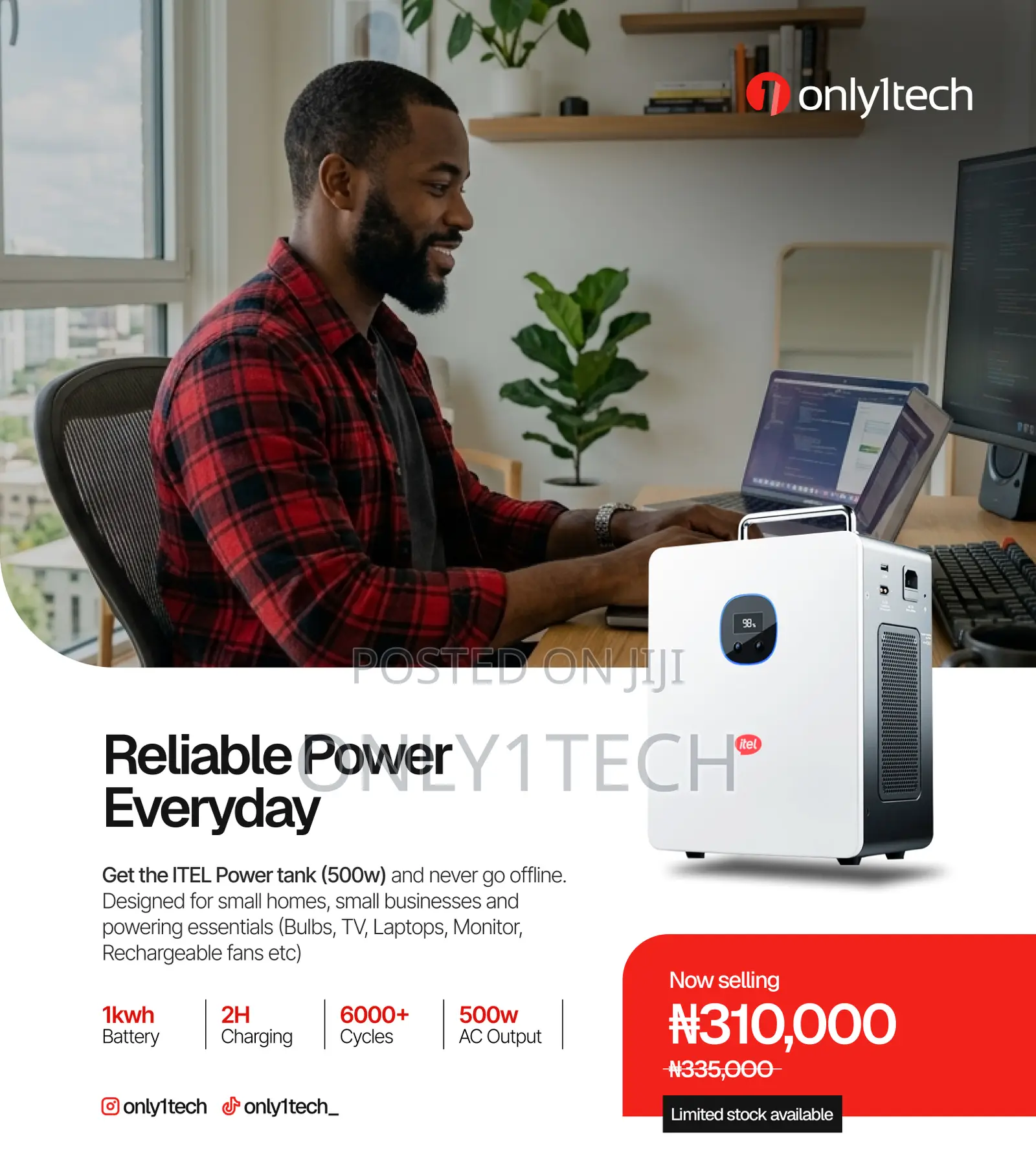 Itel 500W Solar Power + Solar Panel