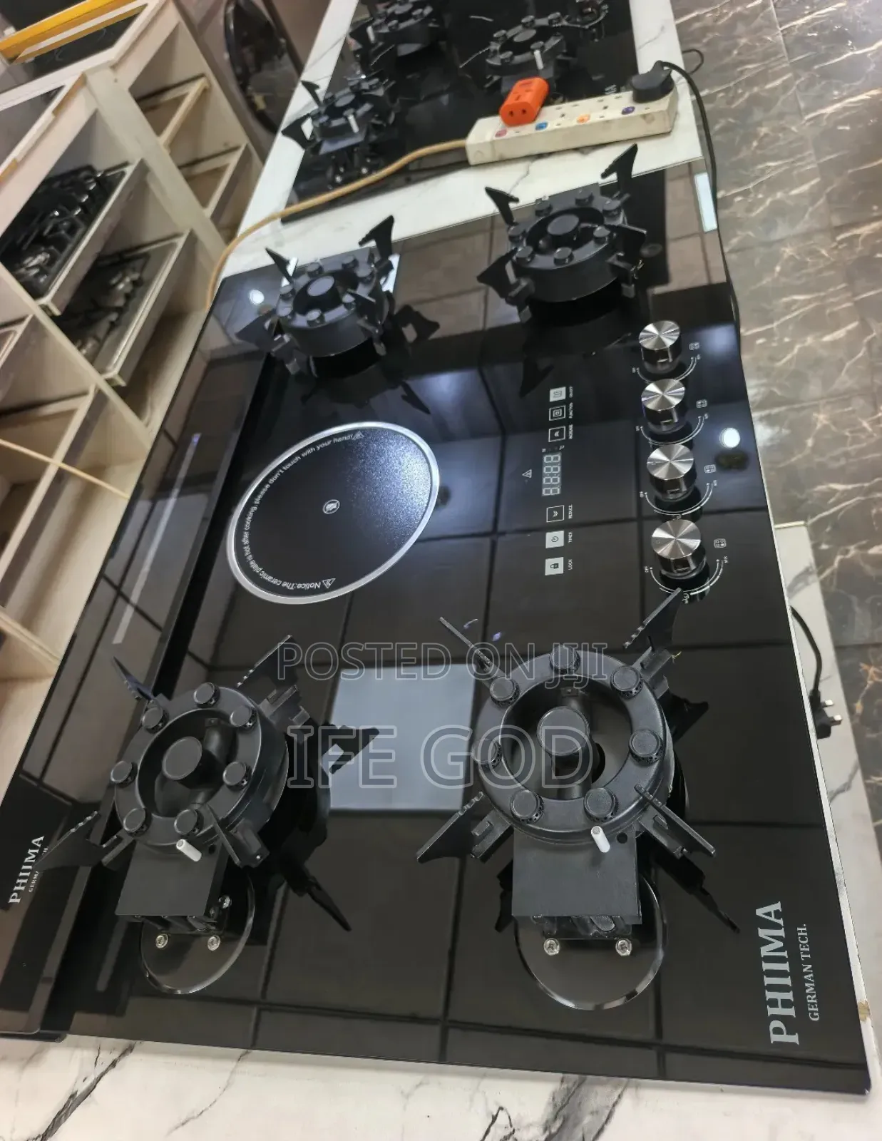 Original PHIIMA German Technology Built-in 4+1 Flips Up Gas Electric