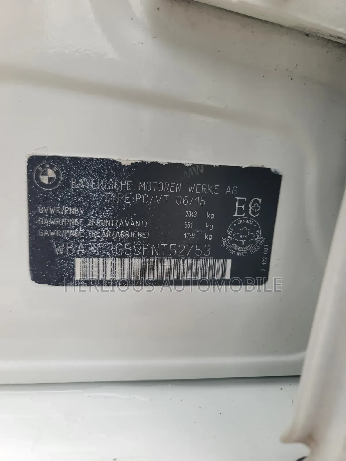 BMW 3 Series 2015 White