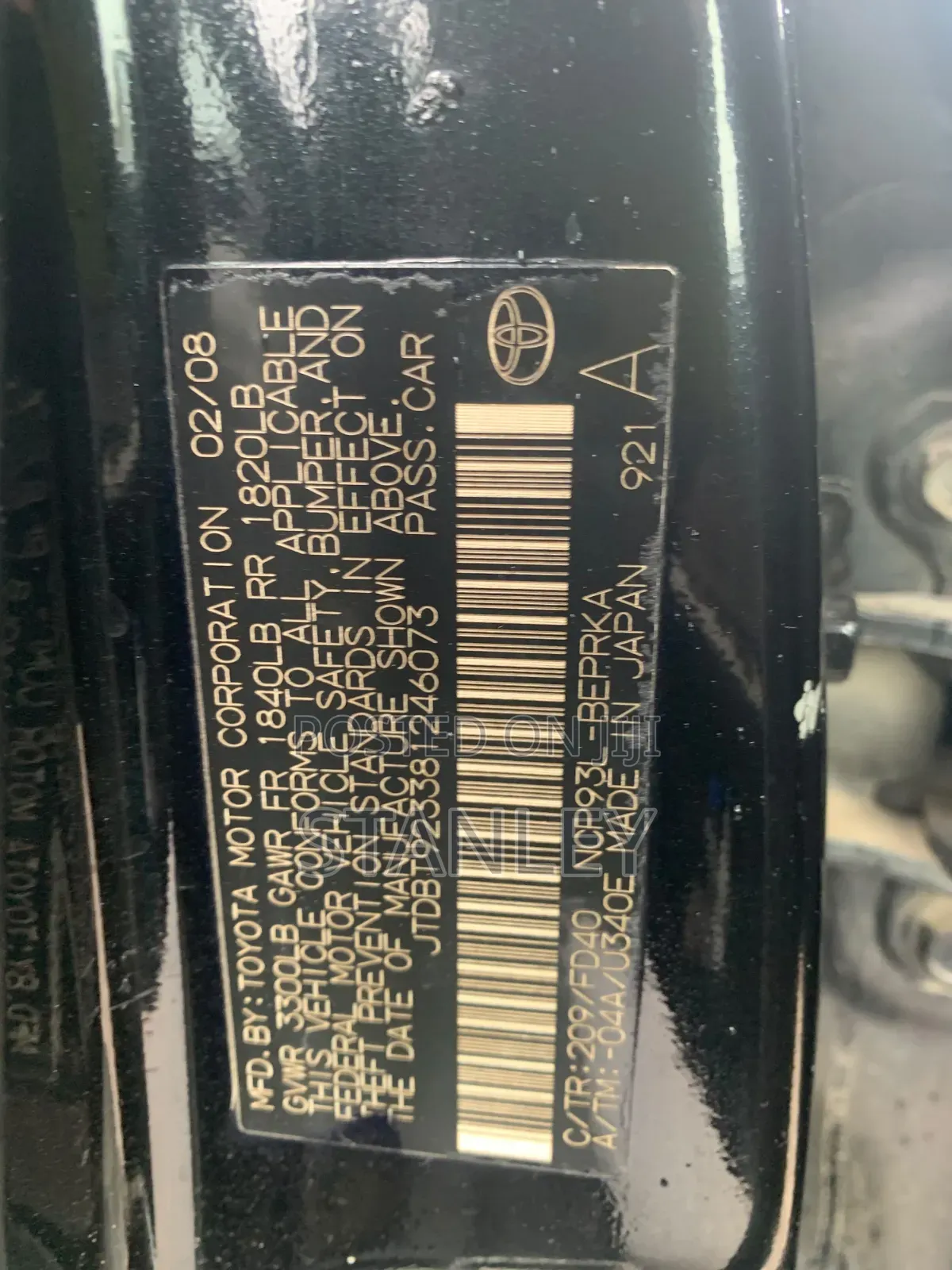 Toyota Yaris 2008 Black