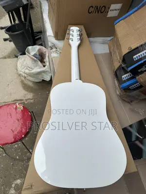 Aiersi 41-Inch Acoustic Guitar (White Gloss Finish)