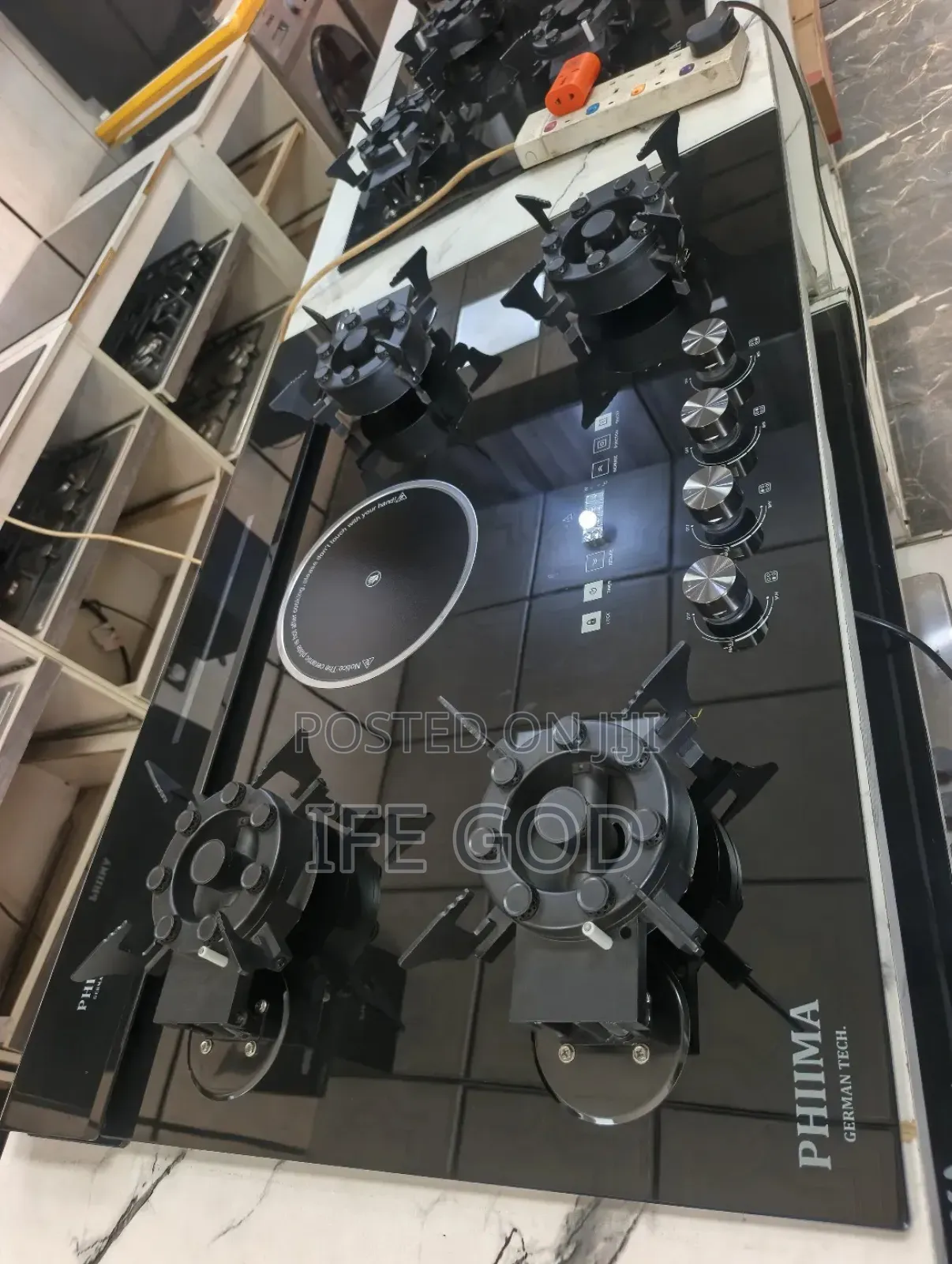 Quality PHIIMA Inbuilt 4+1 Flips Up Automatic Gas Electric Cooker