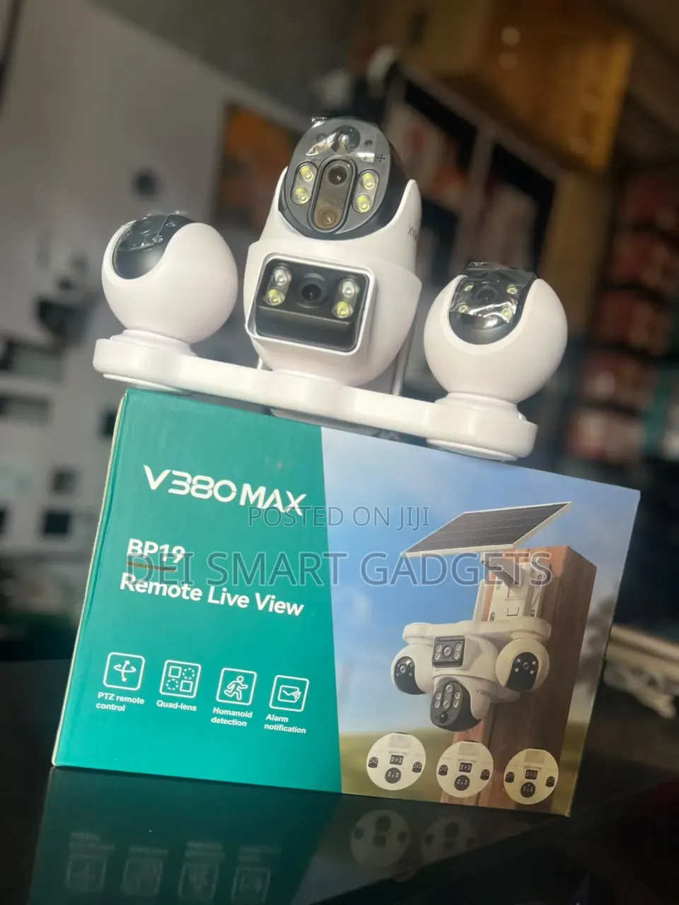 4G 4-Lens Solar PTZ Camera +Free Sim
