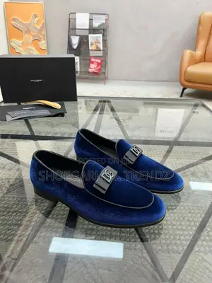 Luxury Velvet Bow Shoes | Black Blue Collection