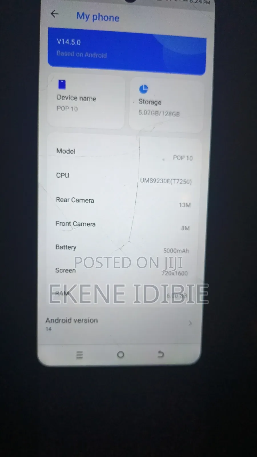 Tecno Pop 10 64 GB Blue