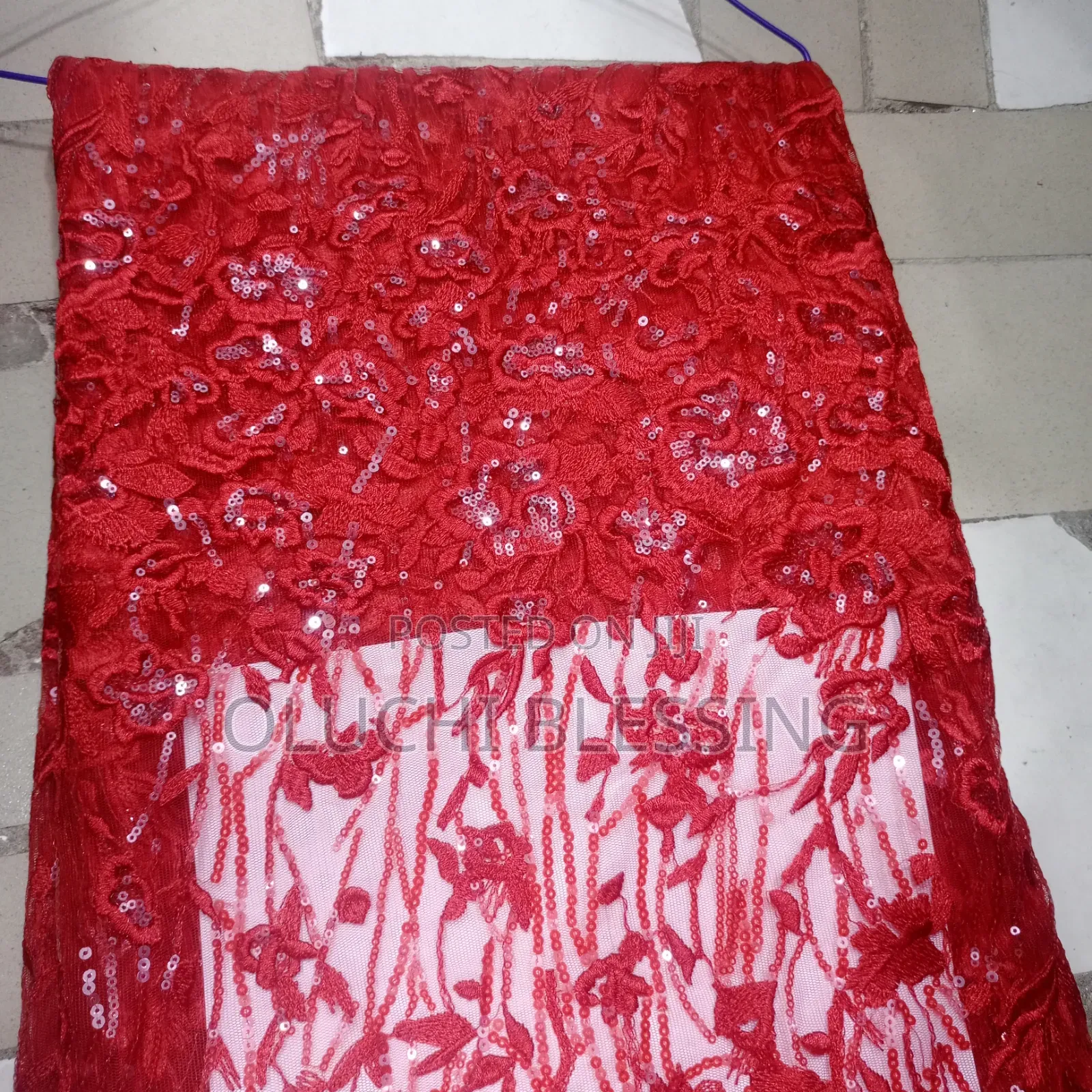Lace With Sequence Design on It (Bale Lace)