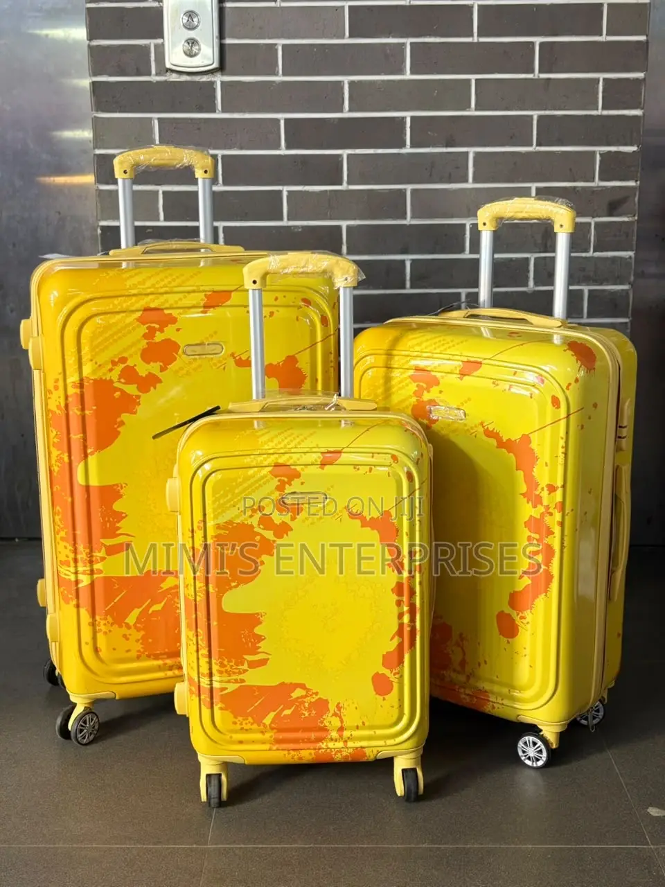 Pattern Style Rubber Luggage Sets