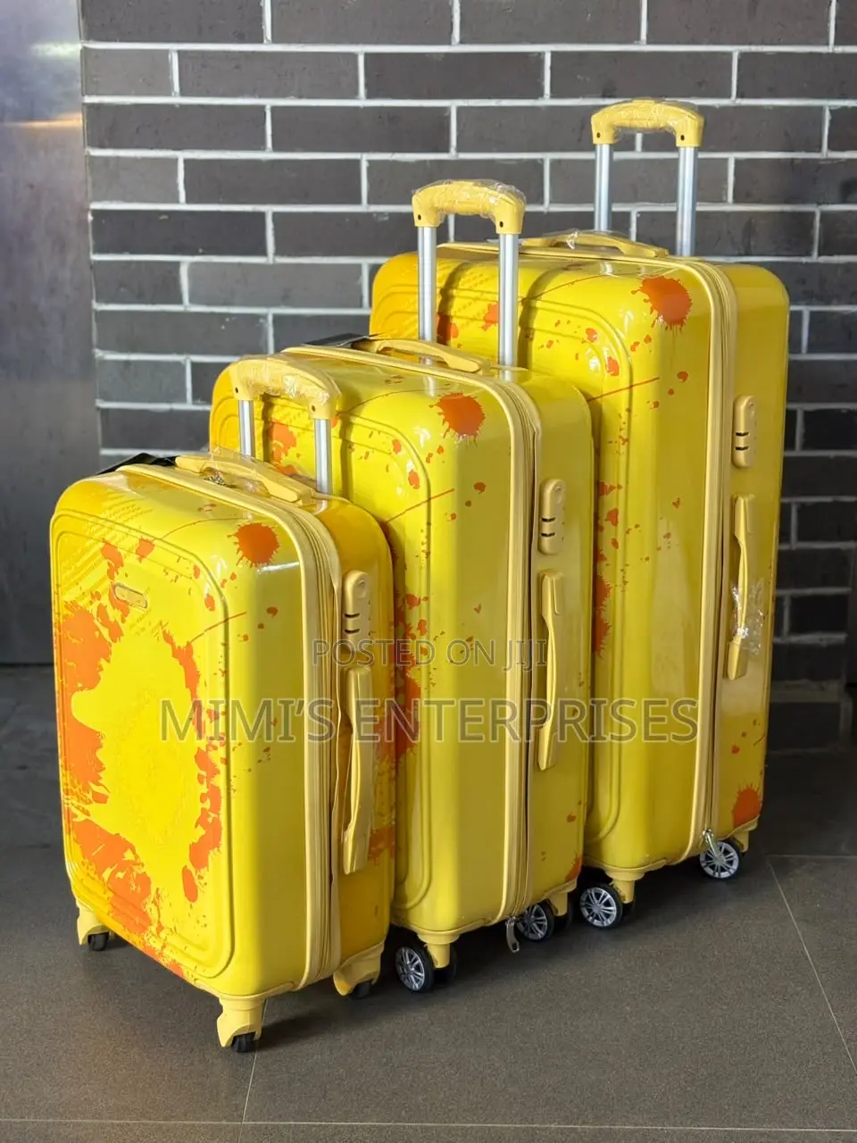 Pattern Style Rubber Luggage Sets