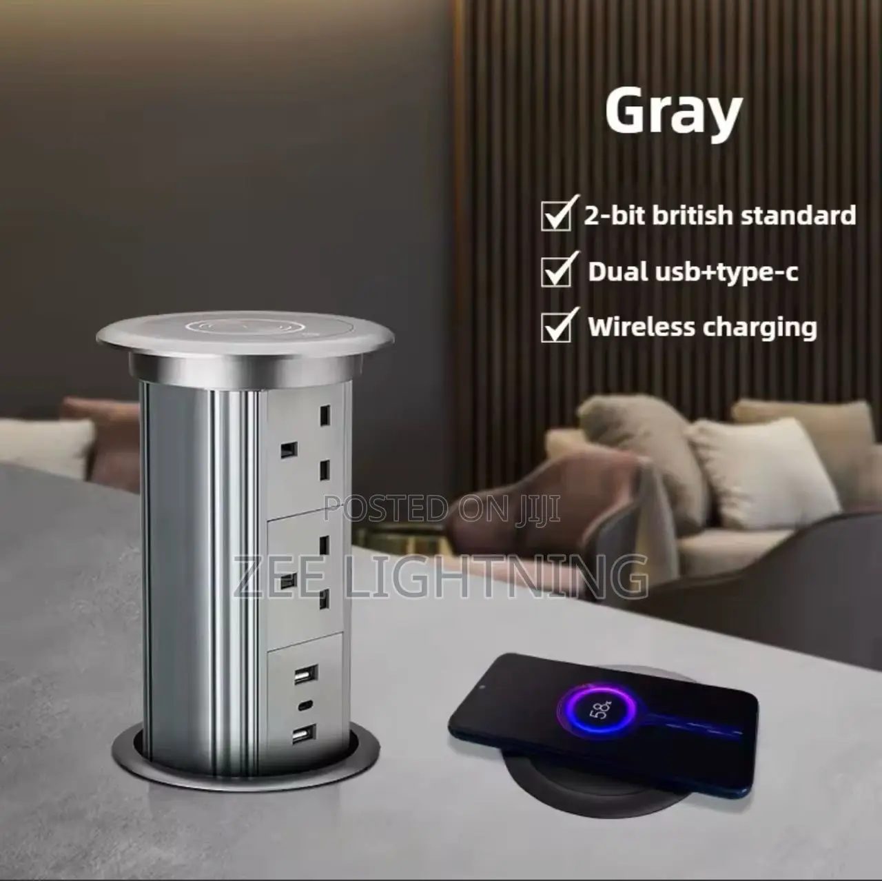 Modern Extension With Type C Charger and Wireless Charging