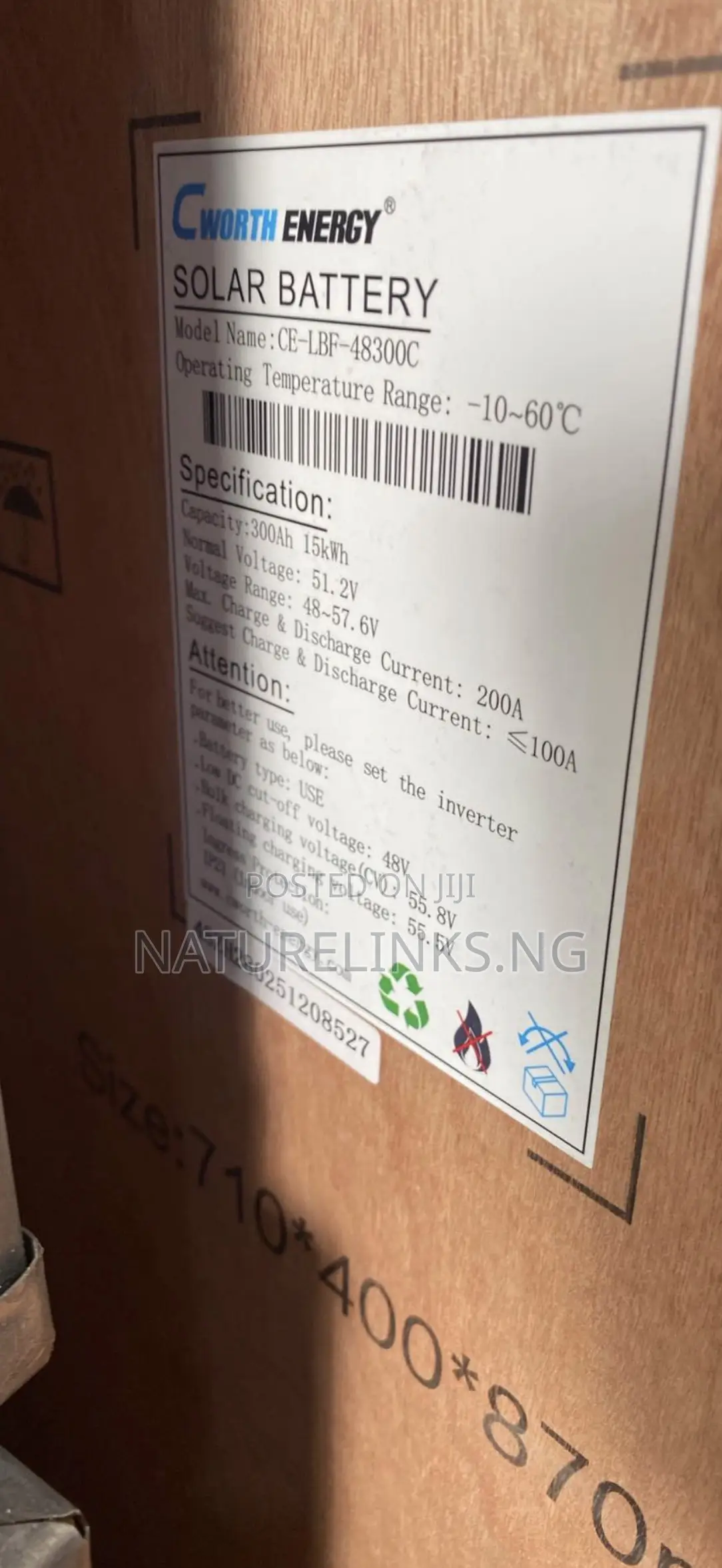 Cworth 15Kwh Lithium Battery