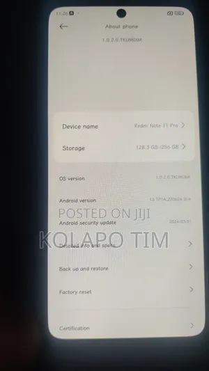 Xiaomi Redmi Note 11 Pro 5G 256 GB Black