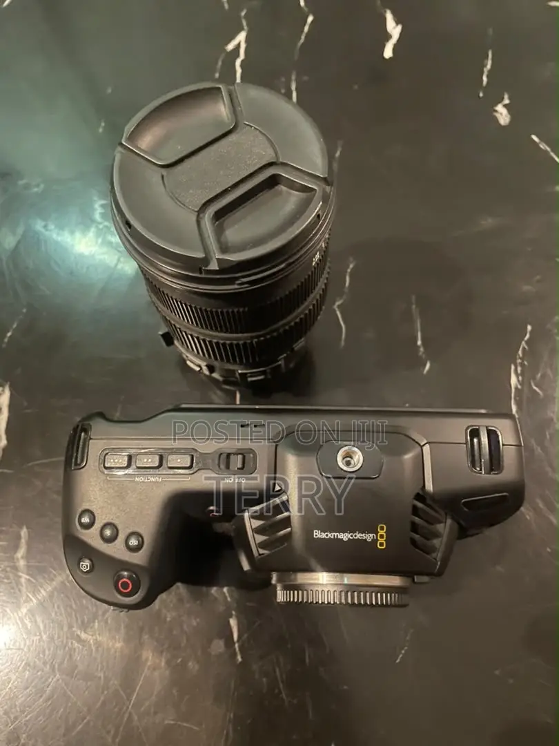 Black Magic Camera With Adapter and Lens